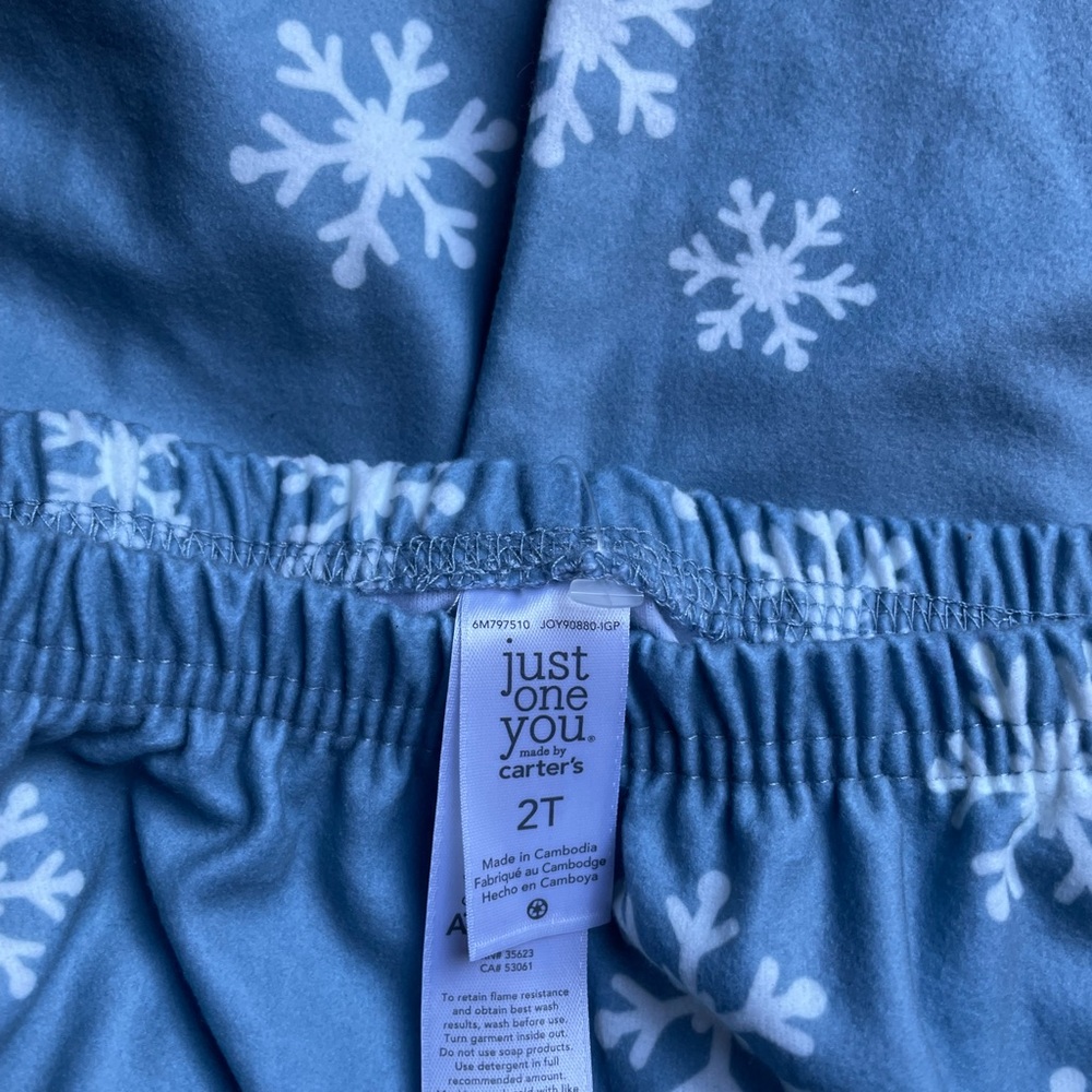 Carter's Blue Pajama Pants with Snowflakes